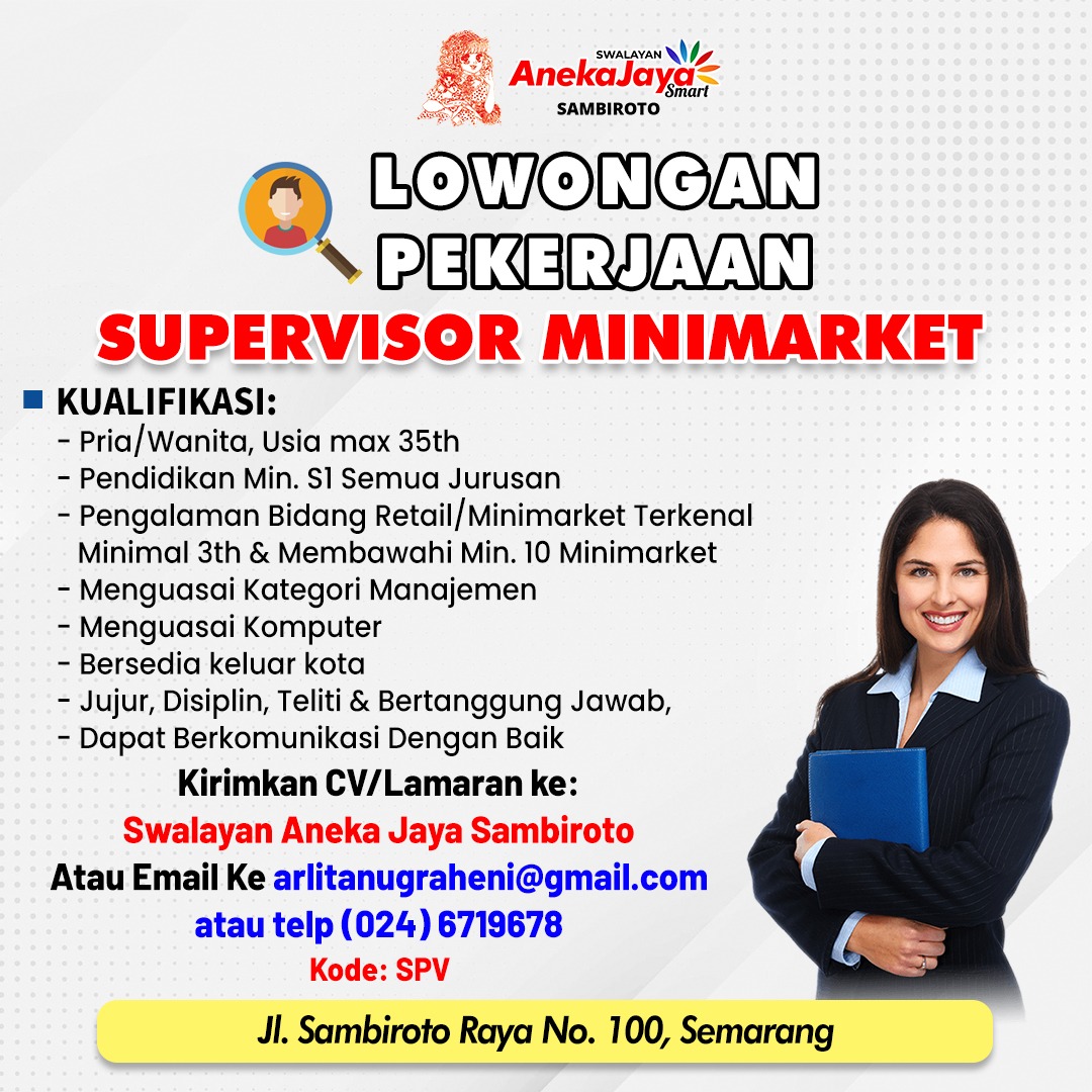 Lowongan Kerja - Swalayan Aneka Jaya Smart - Loker Terkini